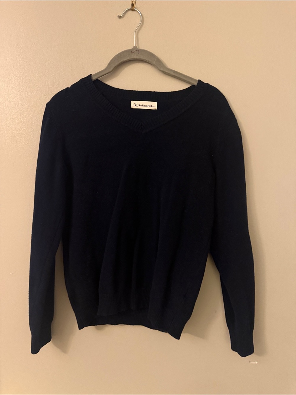 Navy V-Neck Kids Sweater